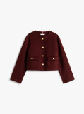 Red Double-Faced Wool Blend Jacket  Women