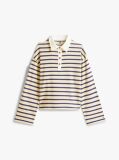 Multi Gold-Tone Button Relaxed Rugby Sweatshirt  Women