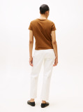Khaki Textured Logo T-Shirt  Women