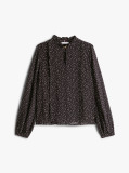 Multi Viscose Georgette Long Sleeve Blouse  Women
