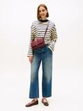 Multi Gold-Tone Button Stripe Sweatshirt  Women