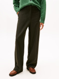Green Pinstripe Oversized Straight Trousers  Women
