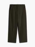 Green Pinstripe Oversized Straight Trousers  Women
