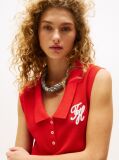 Κόκκινο The Runway Collection Midi Φόρεμα Πόλο Αμάνικο  Γυναίκες