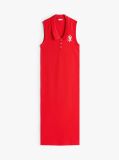 Κόκκινο The Runway Collection Midi Φόρεμα Πόλο Αμάνικο  Γυναίκες