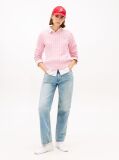 Pink Cable Knit Crew Neck Jumper  Women