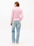 Pink Cable Knit Crew Neck Jumper  Women