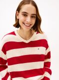 Multi Relaxed V-Neck Jumper With Cashmere  Women