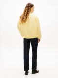 Yellow Water Repellent Satin Relaxed Padded Jacket  Women