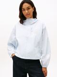 Blue Water Resistant Ripstop Hooded Jacket  Women