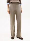 Brown Pressed Crease Straight Leg Trousers  Women