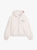 Beige Terry Relaxed Zip-Thru Hoody  Women