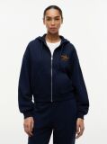 Blue Terry Relaxed Zip-Thru Hoody  Women