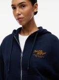 Blue Terry Relaxed Zip-Thru Hoody  Women