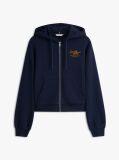 Blue Terry Relaxed Zip-Thru Hoody  Women