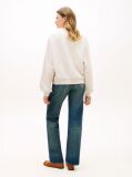 Beige Logo Relaxed Boat Neck Sweatshirt  Women