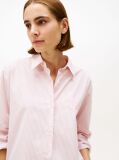 Pink Oversized Fit Logo Embroidery Shirt  Women