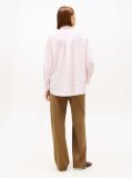 Pink Oversized Fit Logo Embroidery Shirt  Women