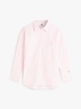 Pink Oversized Fit Logo Embroidery Shirt  Women