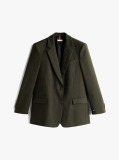 Πράσινο Ριγέ Oversized Blazer  Γυναίκες