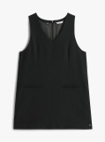 Black V-Neck Mini Shift Dress  Women