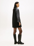 Black V-Neck Mini Shift Dress  Women