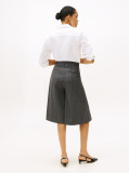 Grey Pinstripe Oversized Culottes  Women