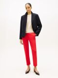 Red Gabardine Slim Trousers  Women