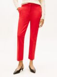 Red Gabardine Slim Trousers  Women