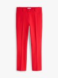 Red Gabardine Slim Trousers  Women