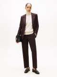 Red Timeless Slim Straight Leg Ankle Trousers  Women