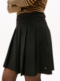 Black Timeless Wool Blend Pleated Mini Skirt  Women