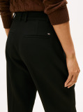 Black Slim Straight Leg Trousers  Women