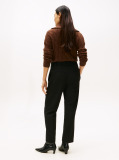 Black Slim Straight Leg Trousers  Women