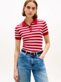 Multi Short Sleeve Polo Jumper With Silk  Women