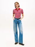 Multi Short Sleeve Polo Jumper With Silk  Women