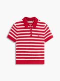 Multi Short Sleeve Polo Jumper With Silk  Women