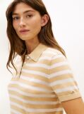 Multi Short Sleeve Polo Jumper With Silk  Women