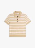 Multi Short Sleeve Polo Jumper With Silk  Women