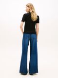 Black Short Sleeve Polo Jumper With Silk  Women