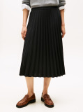 Black Pleated Midi Skirt  Women