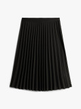 Black Pleated Midi Skirt  Women
