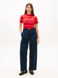 Multi Logo Embroidery Jersey Crew Neck T-Shirt  Women