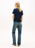 Blue Logo Embroidery Jersey Crew Neck T-Shirt  Women