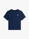 Blue Logo Embroidery Jersey Crew Neck T-Shirt  Women