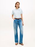 Blue Logo Embroidery Jersey Crew Neck T-Shirt  Women