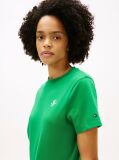 Green Logo Embroidery Jersey Crew Neck T-Shirt  Women