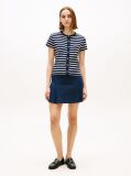 Multi Gold-Tone Button-Thru Slim T-Shirt  Women