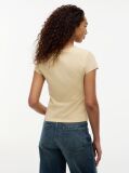 Beige Textured Logo Slim Jersey T-Shirt  Women