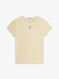 Beige Textured Logo Slim Jersey T-Shirt  Women